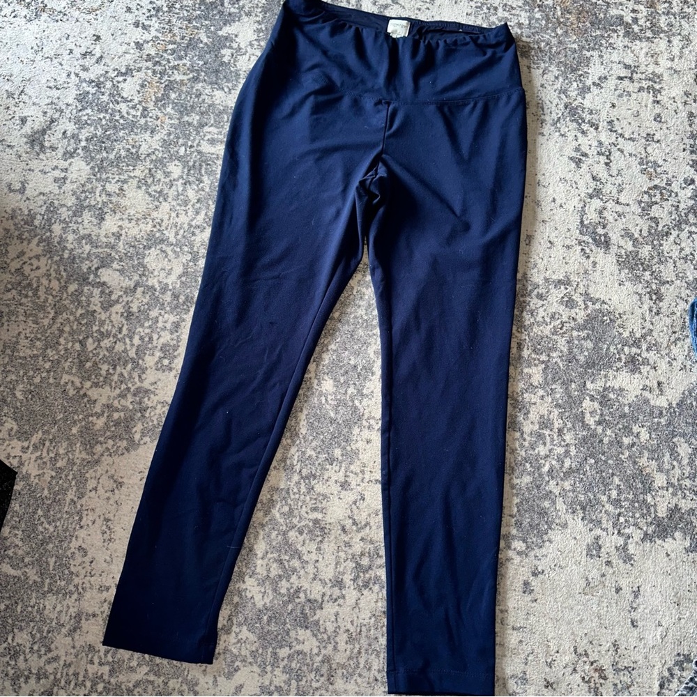 EUC Zenergy by Chico’s Navy Blue Leggings—Sz 1 ankle